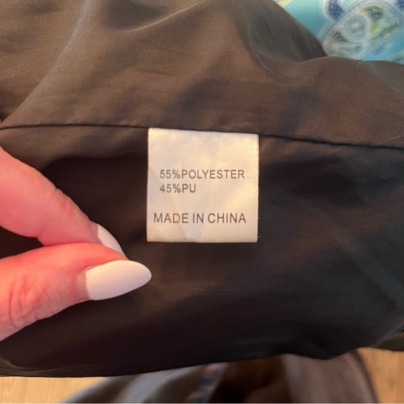 Princess Polly Next In Line Faux Leather Biker Jacket Black Moto Oversized S/M - Picture 10 of 11